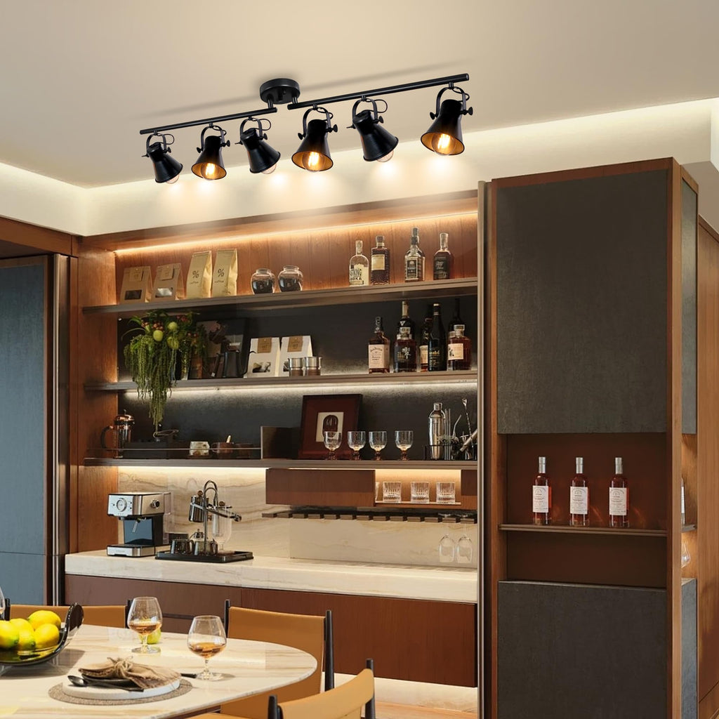 Track Lighting Fixtures Ceiling Kitchen Rustic Track Light 6 Light-57