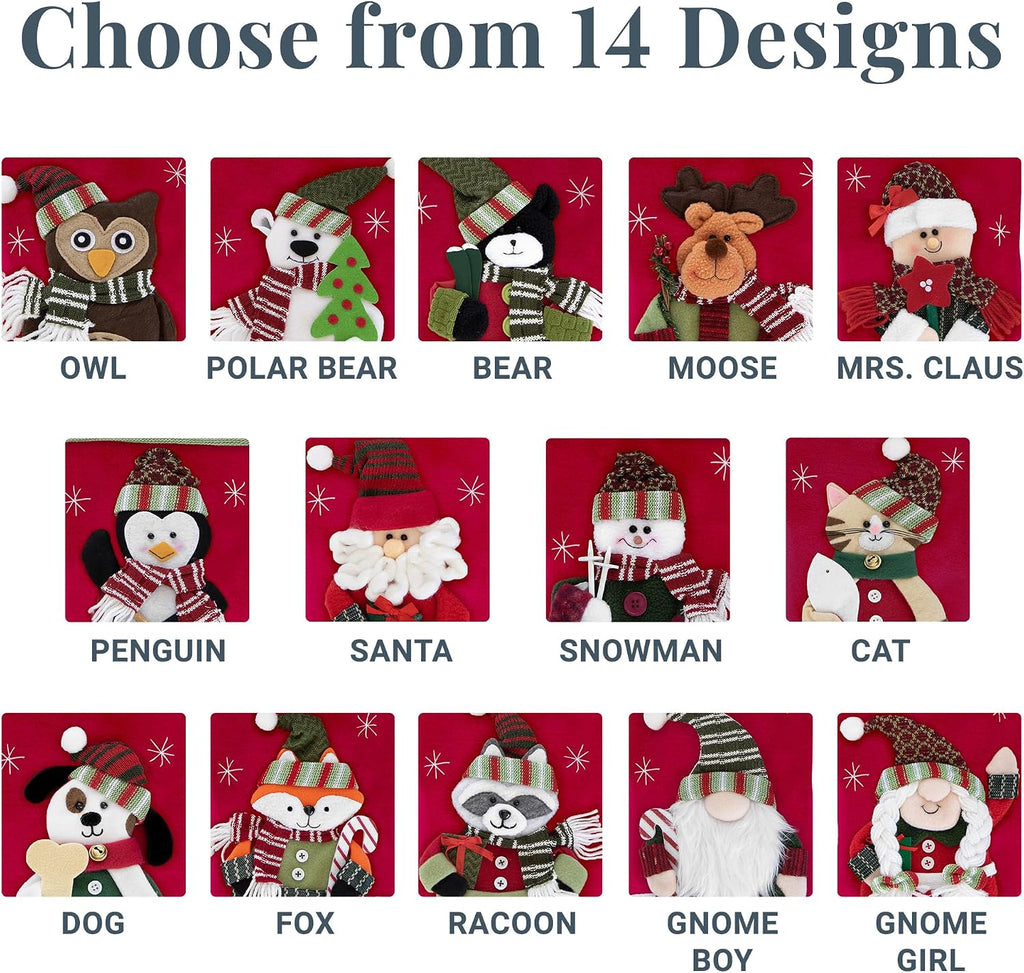 Personalized - Snow Cap Winter Wonderland - 3D Plush Character - Embroidered Name - Christmas Decor - Holiday Decor
