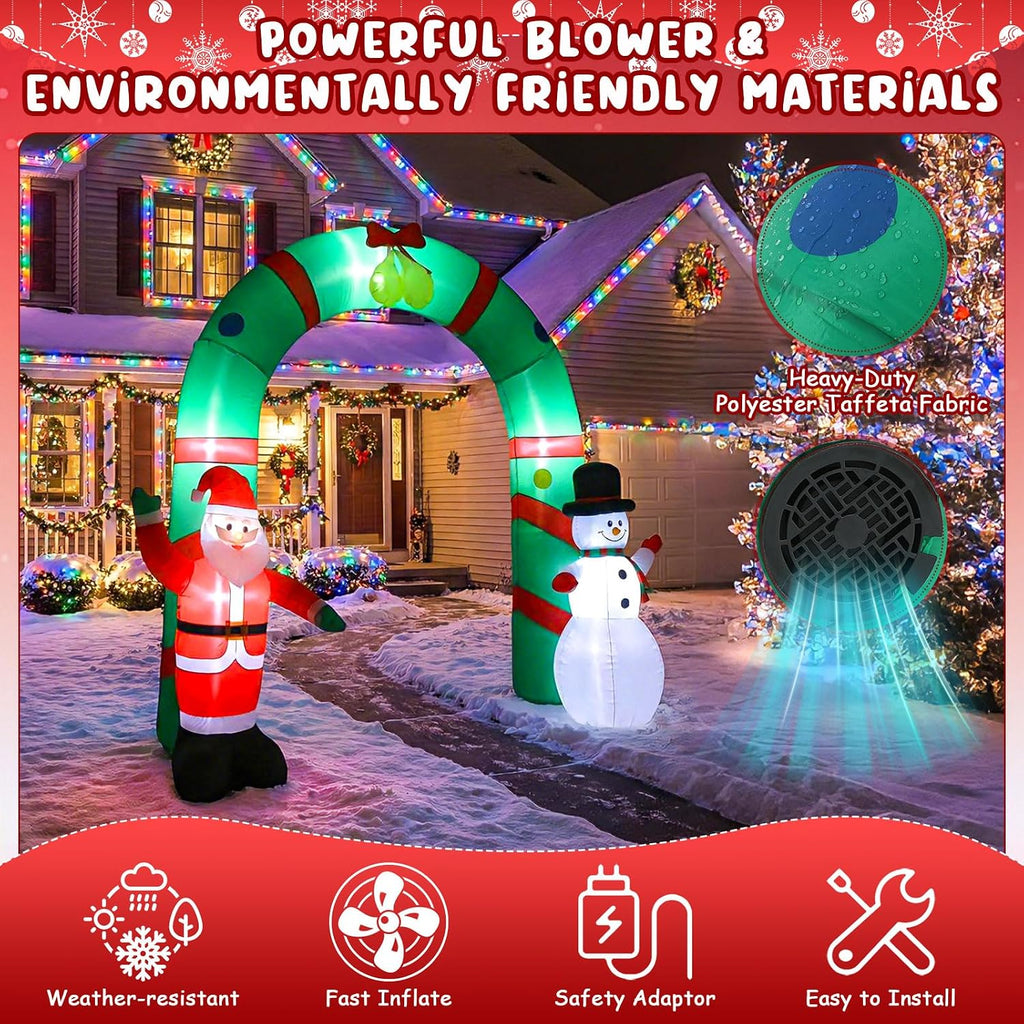 8ft Christmas Inflatable Archway Outdoor Decoration