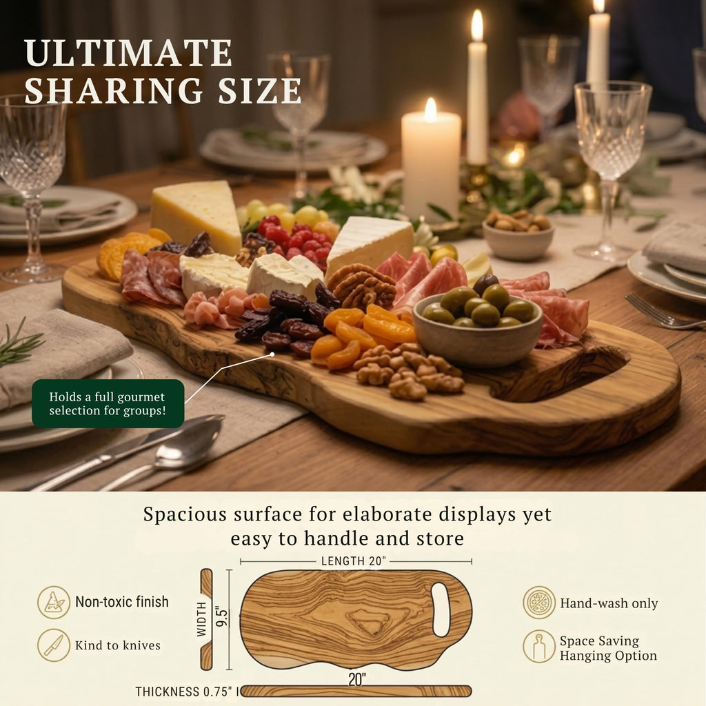 Olive Wood Cutting Board Large Wood Charcuterie Boards