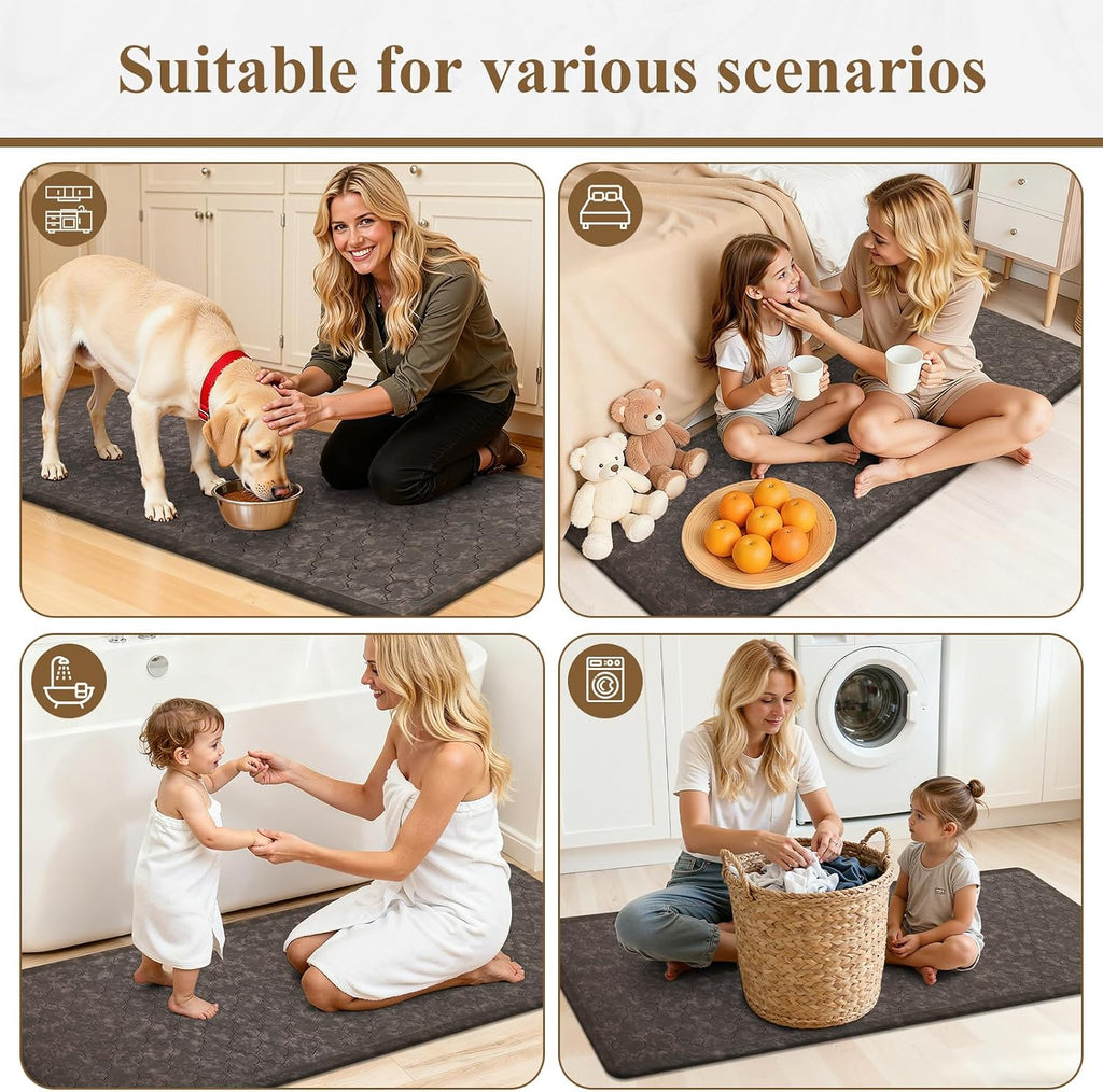 Anti Fatigue Kitchen Mats for Floor 20"x60", Cushioned Standing Mat | Non Slip Waterproof Kitchen Runner Rug, Heavy