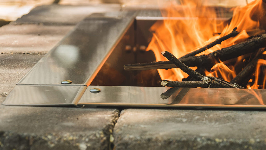 Heavy Duty Stainless Steel Fire Pit Ring Insert for Outdoors - 24" Square Insert, 32" Outside Flange, 10" Height