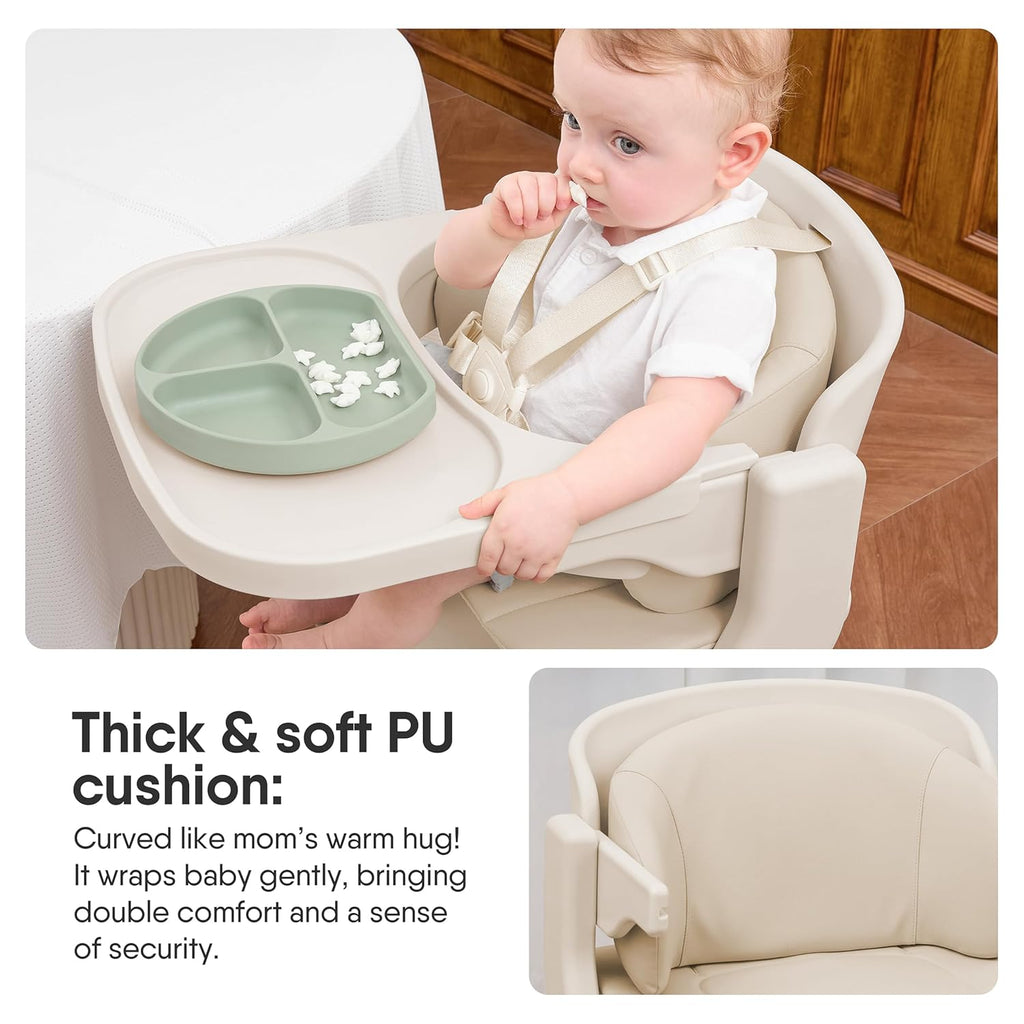 Fully Washable Baby High Chair for Babies and Toddlers(Beige) | Growth High Chair for Toddlers from 6 Months to 220