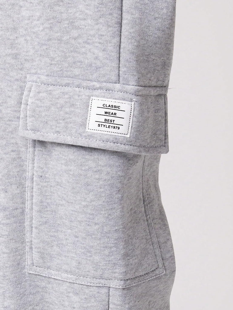 Boy's Straight Cargo Pants Baggy Sweatpants Casual Sports Joggers