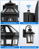 Outdoor Light Fixtures Wall Mount, Black Exterior Sconce Lights Waterproof
