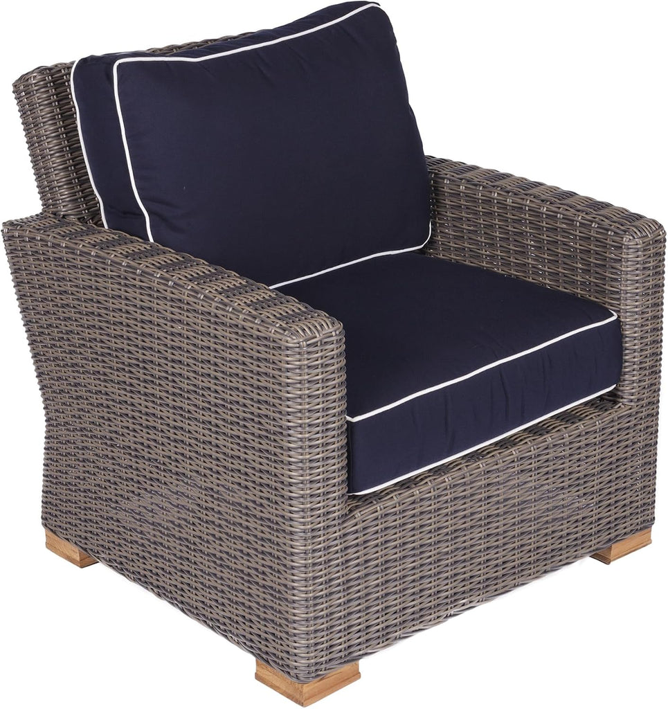 Sanibel Club Teak Chair, Navy