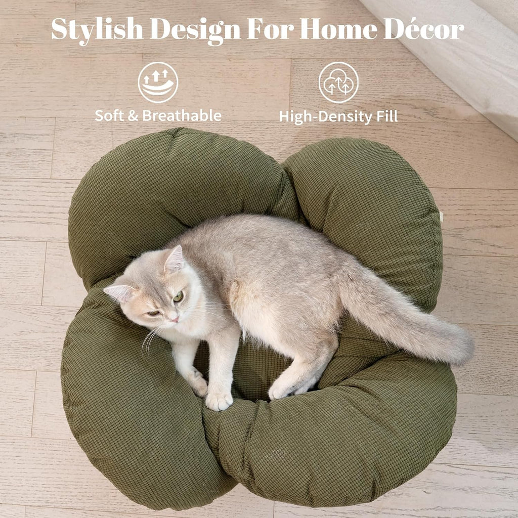 Elevated Cat Bed for Indoor Cats Couch Sofa Flower