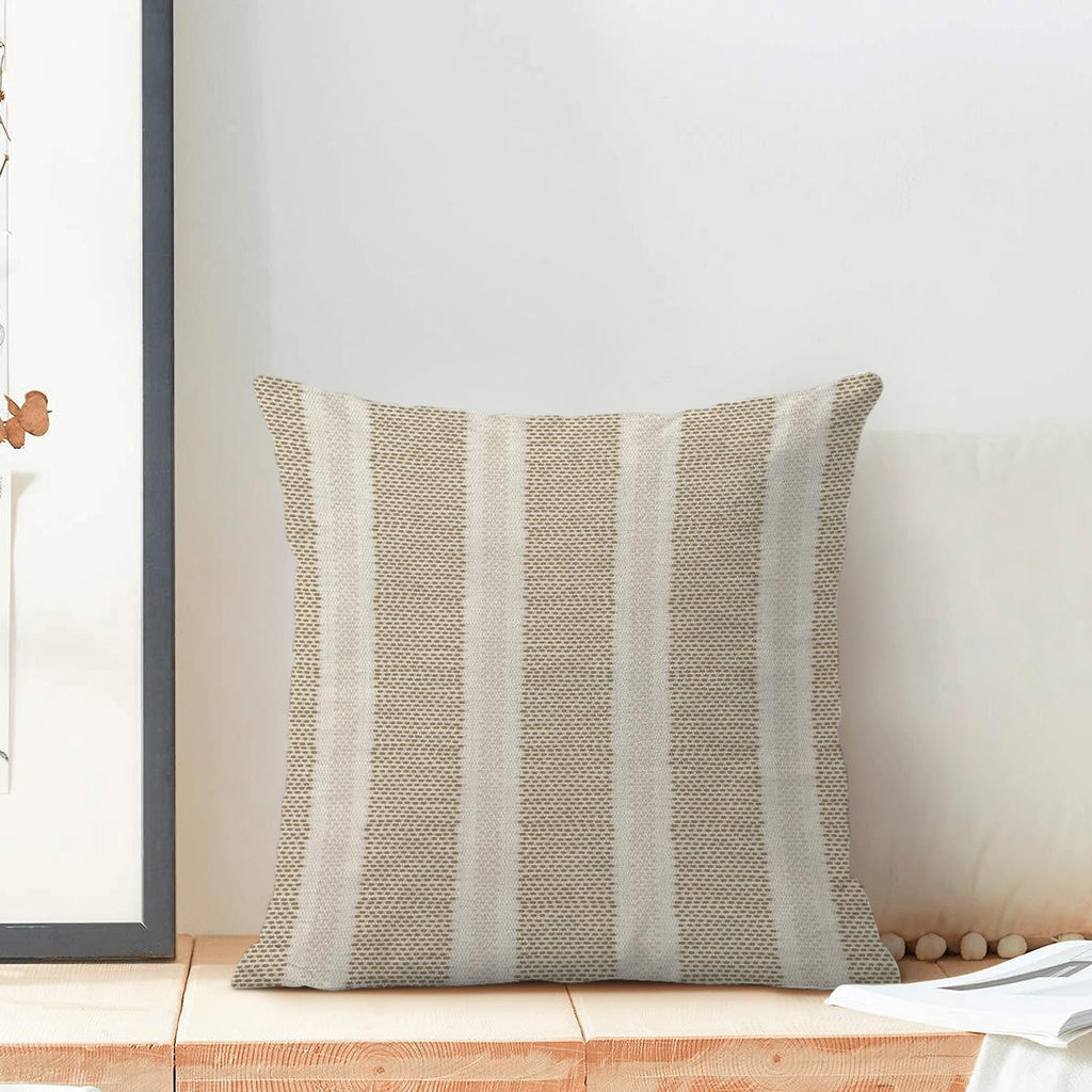 Boho Pillow Covers 18x18 Set of 2 Brown Stripes Throw Pillow Covers Outdoor Decoration Bohemian Style Modern Abstract