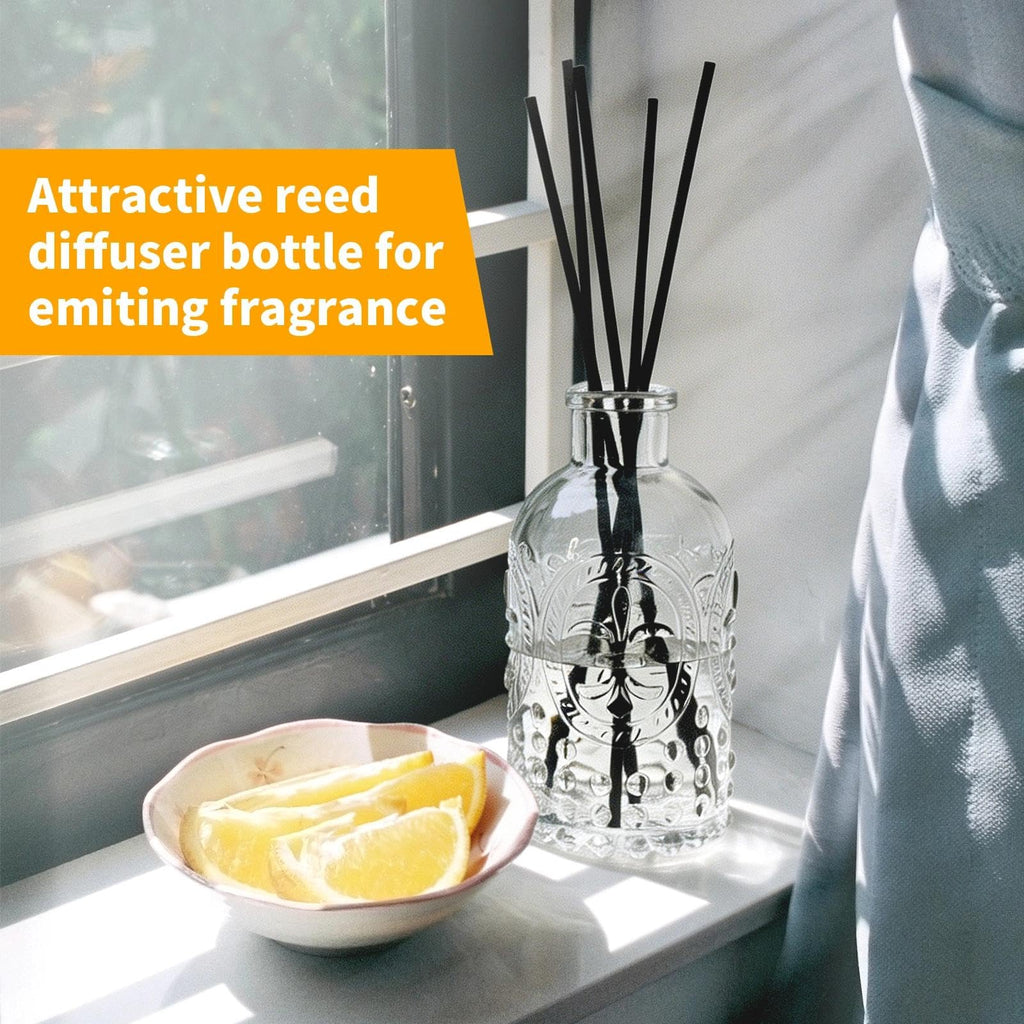 Reed Diffuser Glass Bottles Empty Set of 4 DIY Clear Decorative Bottles Fragrance Vase Jars Oil Diffusers Container
