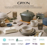 Pasco 16 Piece (Service for 4) Plates and Bowls Double Bowl Reactive Glaze Dishes Stoneware Ceramic Dinnerware Set