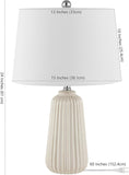 Sawyer Modern Ivory Ceramic 24-inch Bedroom Living Room Home Office Desk Nightstand Table Lamp (LED Bulb Included)