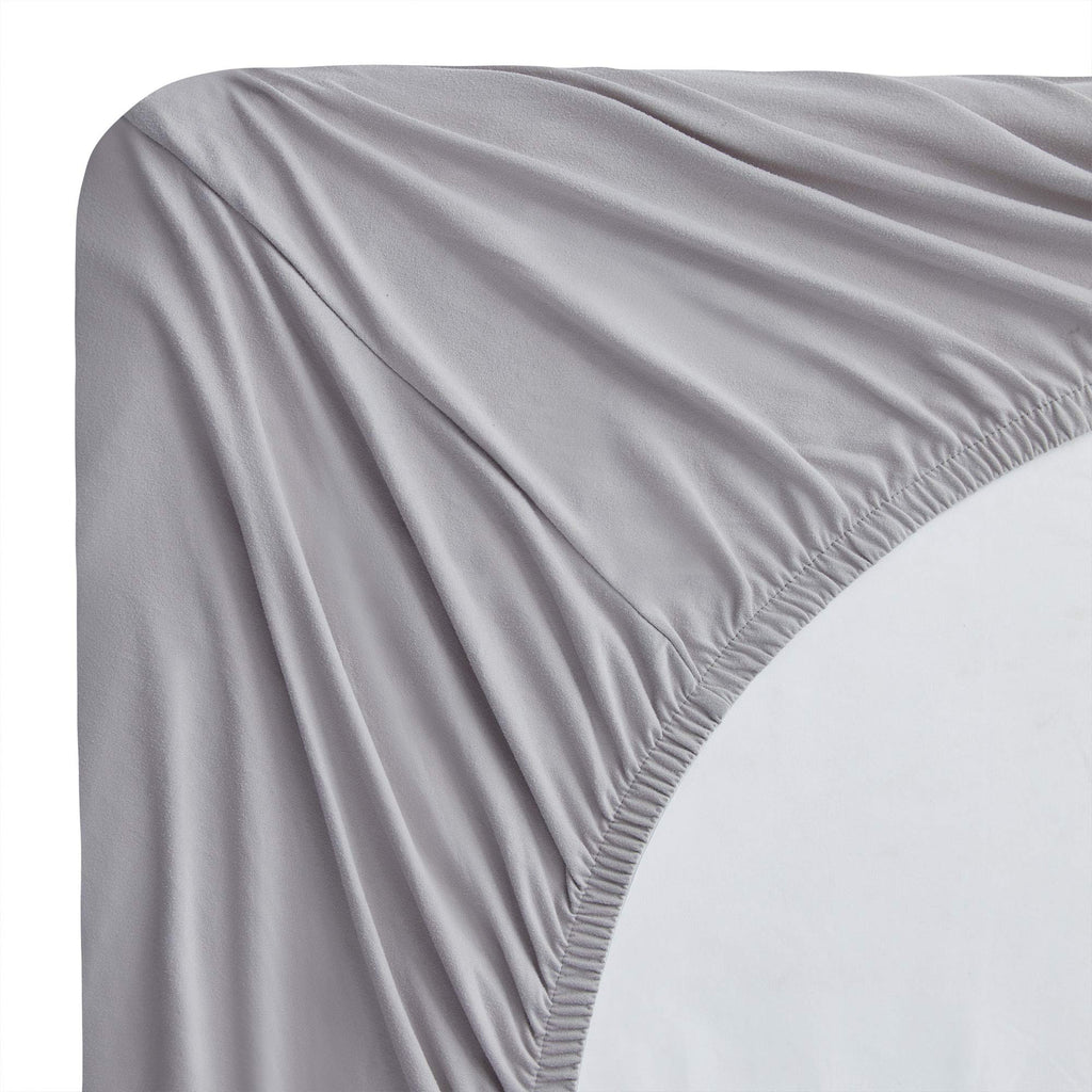 Jersey Knit Microfiber Bed Sheet Set - Premium Soft & Breathable Stretch Deep Pocket Knitted Jersey Sheet Set - Full