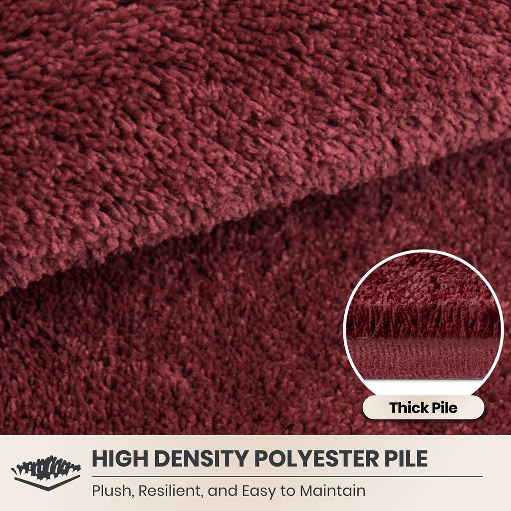 Hallway Runner Rug, 31.5" x 70", Burgundy Red