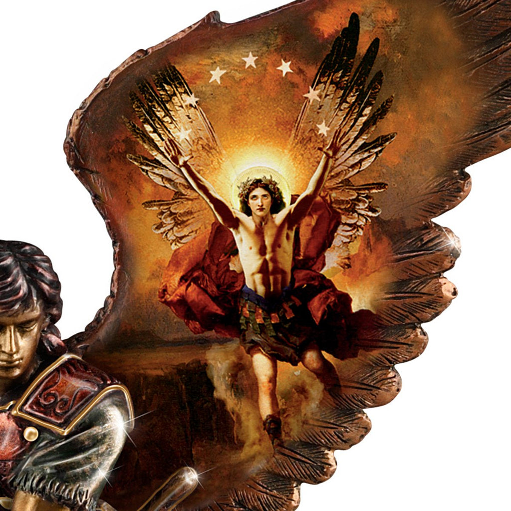 St. Raphael: Merciful Healer Sculpture with Howard David Johnson Artwork