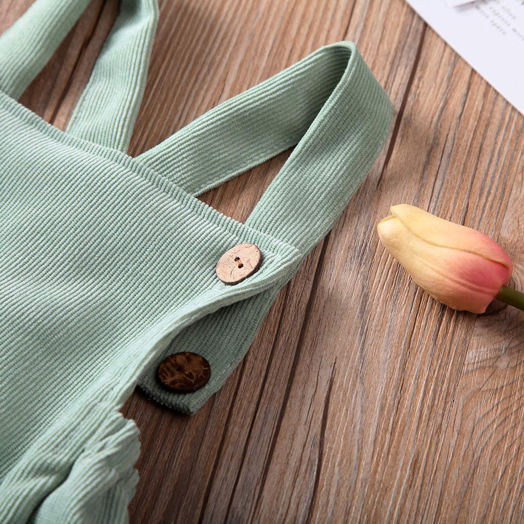 Newborn Baby Summer Romper Unisex Solid Color Button Jumpsuit Sleeveless Backless Overalls Outfits 1Pcs