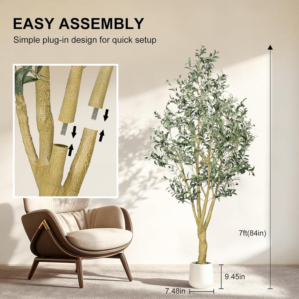 Olive Tree 7FT Faux Plants Indoor Decor