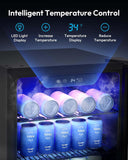 Mini Fridge 130 Can Beverage Refrigerator Cooler Glass Door for Soda Wine Beer, 