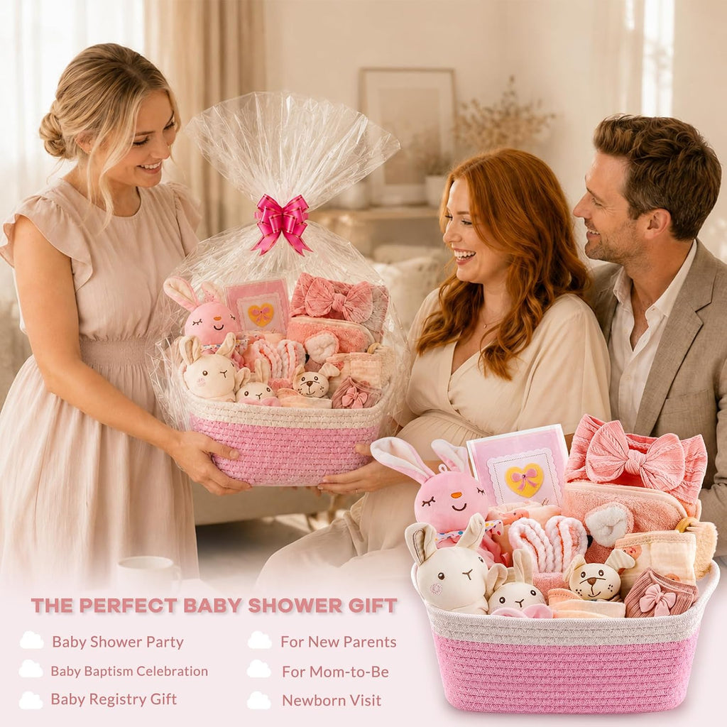 Baby Girl Gifts, Piece Baby Girl Gift Basket, Baby Girl Newborn Essentials, Baby Shower Gifts for Girls, Newborn