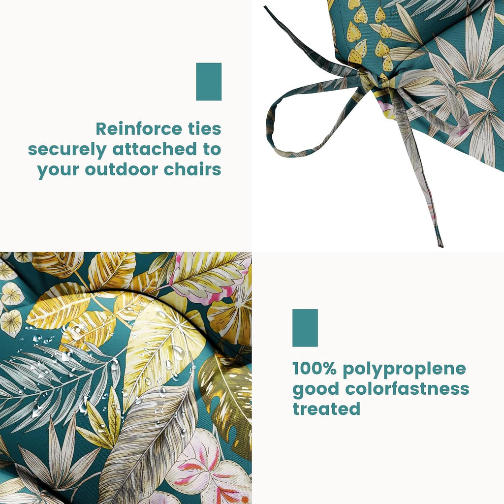 Waterproof High Back Adirondack Chair Cushion 48x21 Floral | Vibrant floral patterns, thick elastic padding with