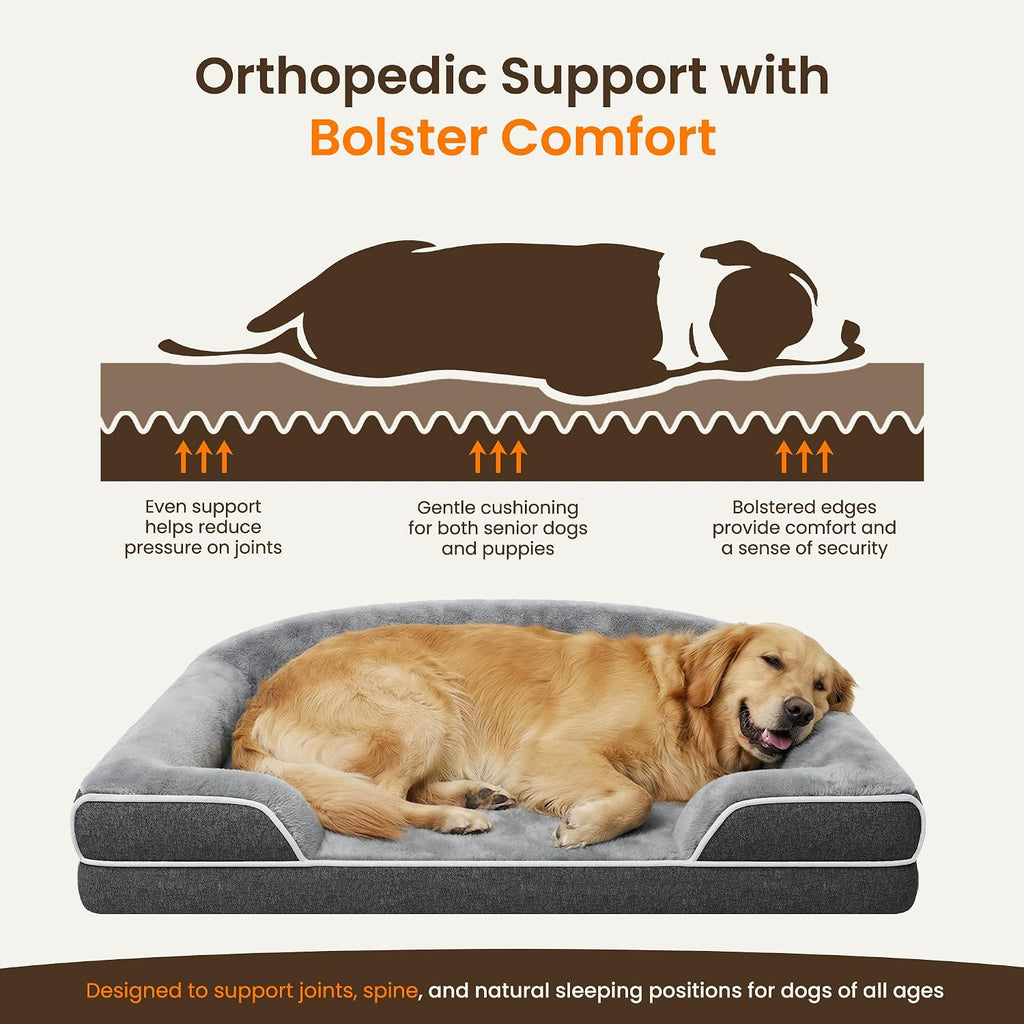 Orthopedic Dog Bed for Extra Large Dogs, XL Dog Couch Bed