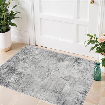 Washable 2x3 Abstract Area Rug - Large Living Room Area Rugs Modern Stain Resistant Indoor mat for Bedroom Dining