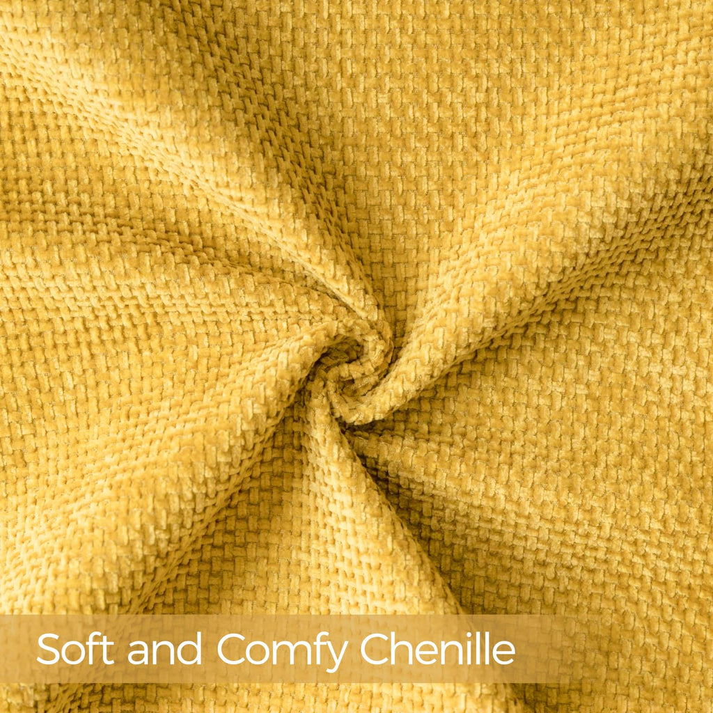 Yellow Chenille Throw Pillow Covers 20x20 Inch Pack of 2 Modern Decorative Throw Pillow Covers Farmhouse Cross Covers