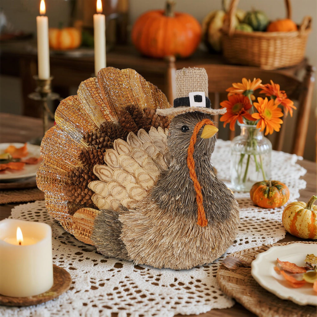 Thanksgiving Turkey Decor for Table Centerpiece