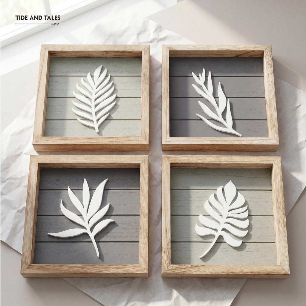 3d Framed Wall Art, Set of 4, Farmhouse Wall Decor