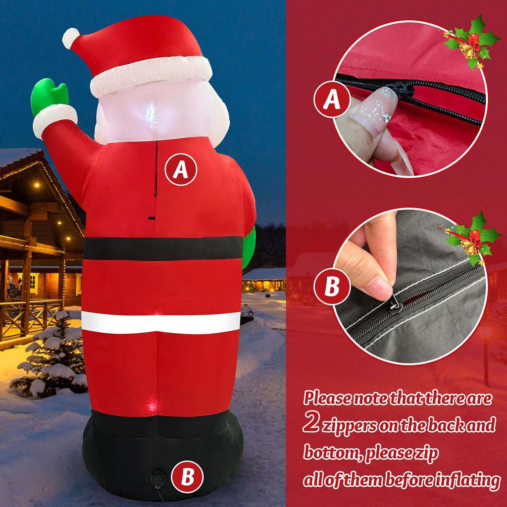 12 FT Giant Inflatable Santa Claus Christmas Outdoor Decorations