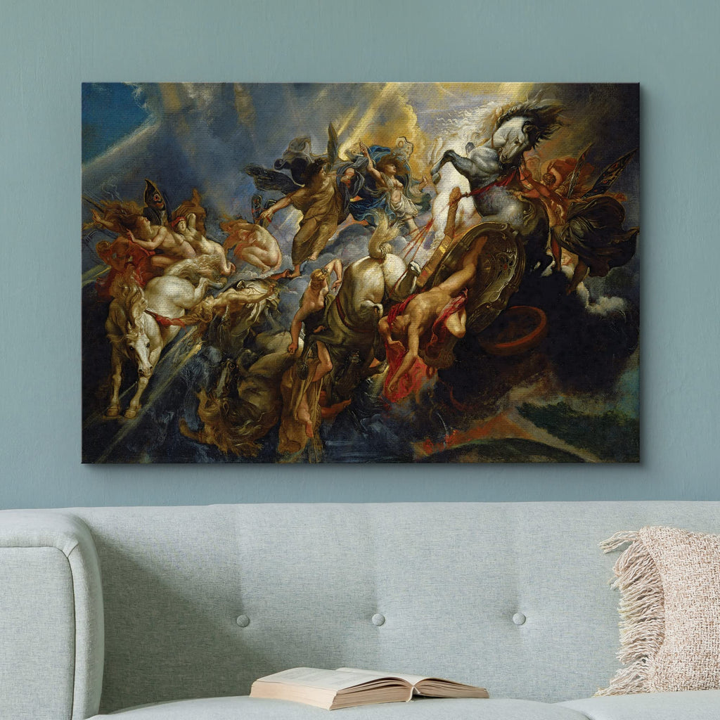 Oil Painting of The Fall of Phaeton by Peter Paul Rubens - Baroque Style - Angels, Catholic, Christianity - Canvas