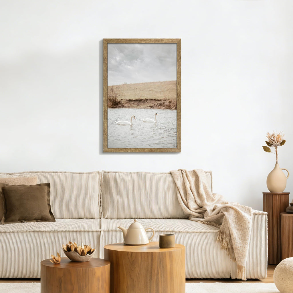 24x36 Poster Frame Natural Woodgrain Brown, for Wall Mount, 1 Pack