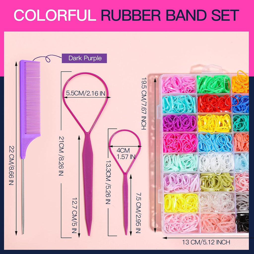 Elastic Hair Bands, Colorful Toddler Hair Accessories for Girls, Baby, Mini Rubber Bands for Hair, Small Hair Ties