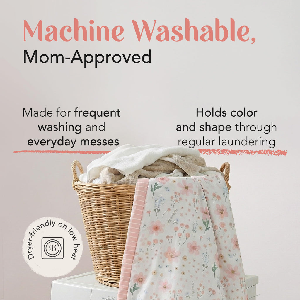 The Hōmistry 3-Piece Baby Crib Sheets Bedding Set for Boys & Girls - Reversible Quilt, Fitted Sheet, Crib Skirt