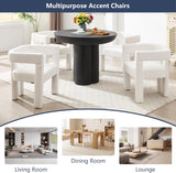 SZLIZCCC Modern Dining Chair Set of 2 / Living Room Chairs, Fabric Armchair