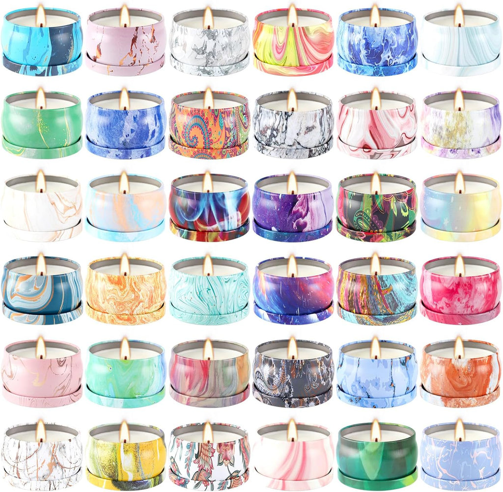 36 Pack Scented Candles Gift Set for Woman, Jar Candle, 2.5 oz Soy Wax Tin Candle-Ideal Gift for Travel Home Décor