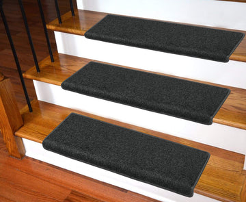 Carpet Stair Treads - Non-Slip Bullnose Carpet for Stairs - Indoor Stair Pads - Self-Adhesive - Skid Resistant &