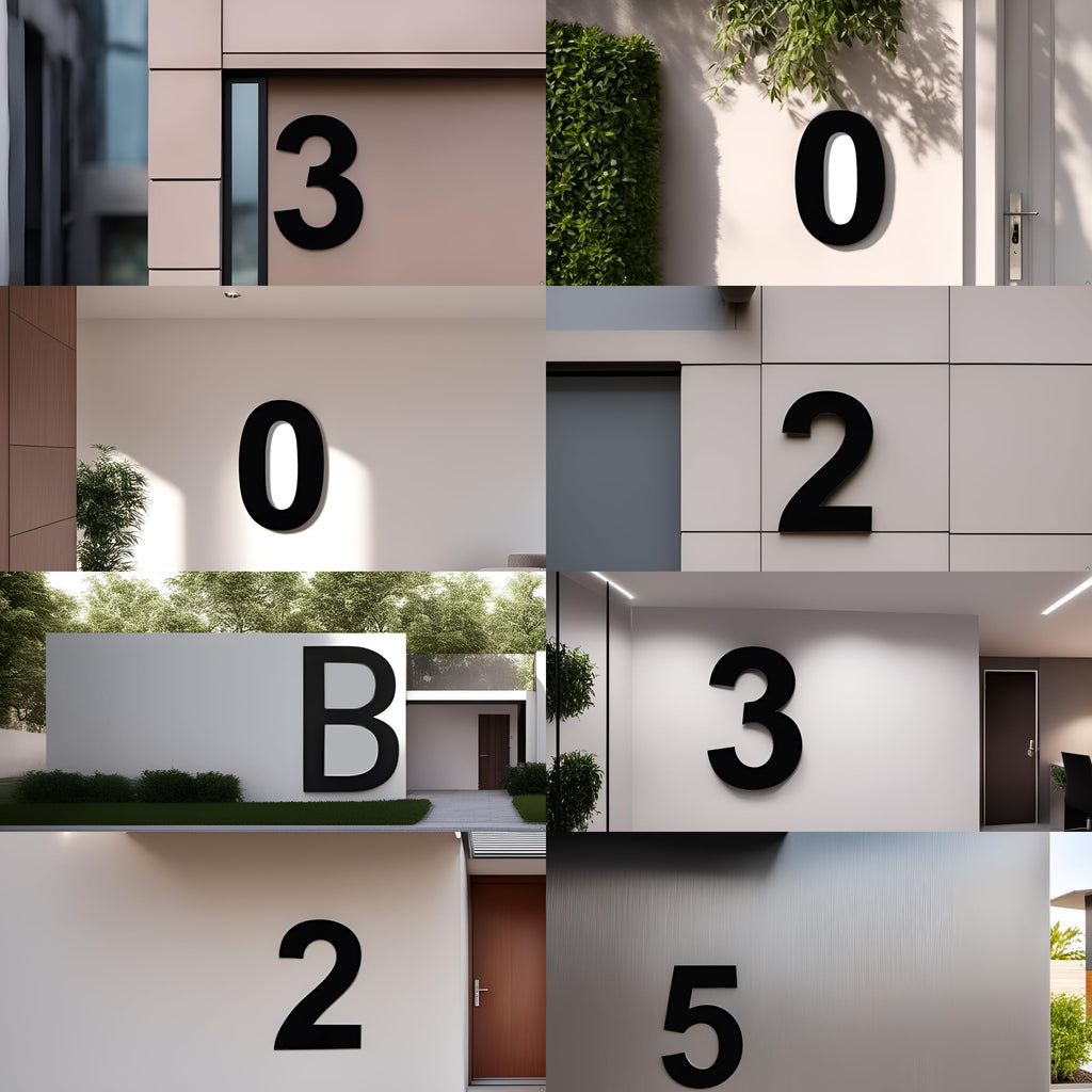 Modern House Numbers for Outside-12 Inch High Stainless Steel Home Address Numbers/Floating Appearance/Easy to
