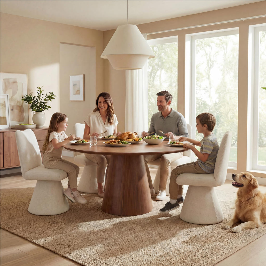 Swivel Dining Chairs Set of 1, Modern Upholstered Dining Chair Mid Century Kitchen Chairs with High Back, 360 Degree