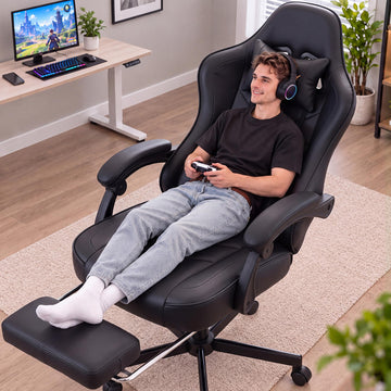 Office Desk Computer Gaming Chair for Adults, Ergonomic High Back Gamer Chair with Massage and Pocket Spring Cushion