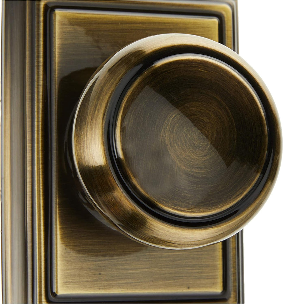 Andover Hall/Closet Passage Door Knob, Antique Brass