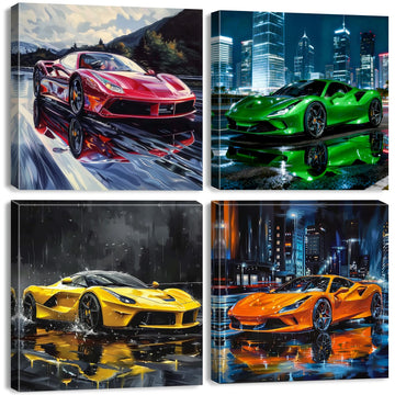 Sport Car Wall Car Posters for Boys Room Decor Supercar Pictures Wall Decor Cool Racing Paintings Canvas Prints