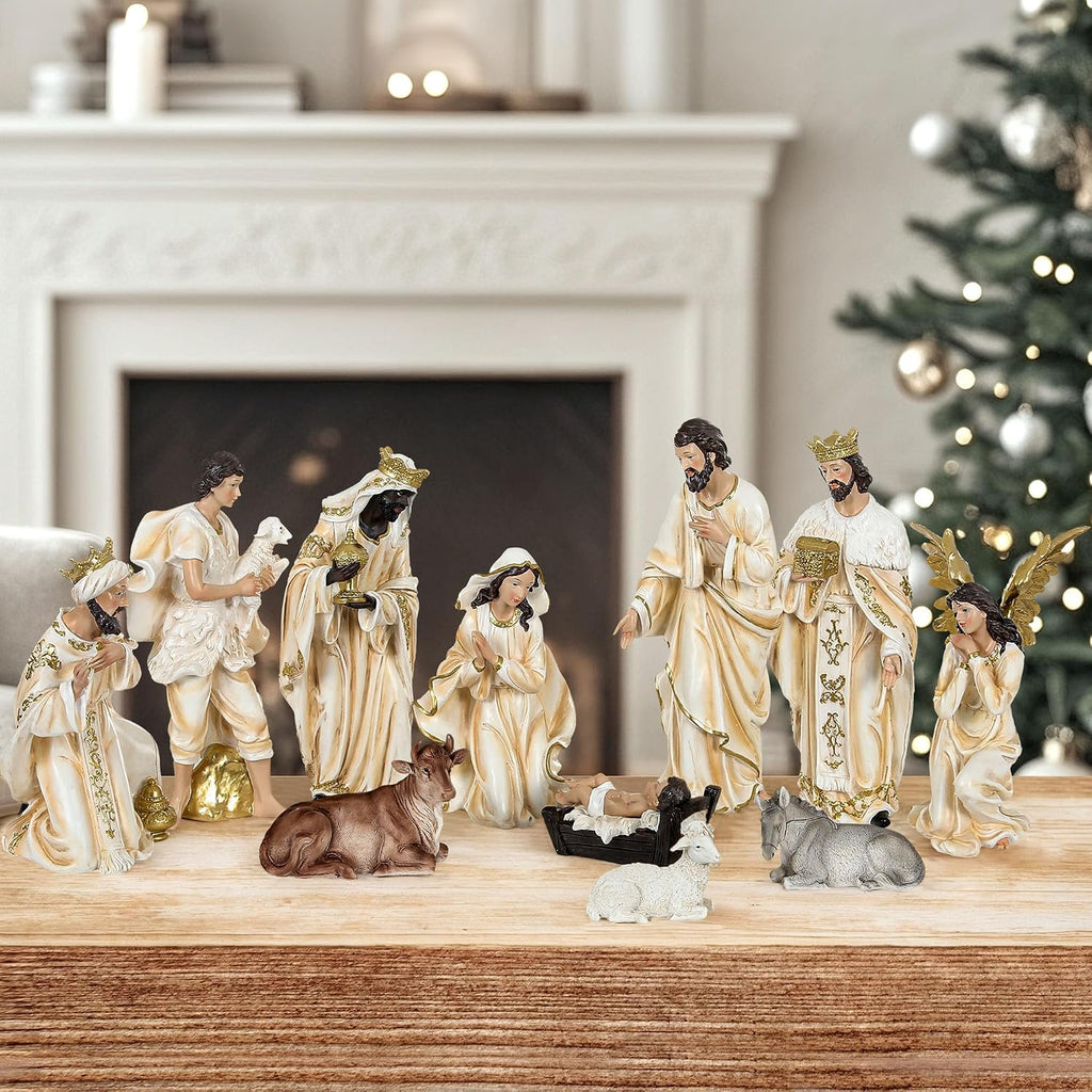 15in Large Nativity Sets & Figures, 12-Piece Nativity Set Indoor