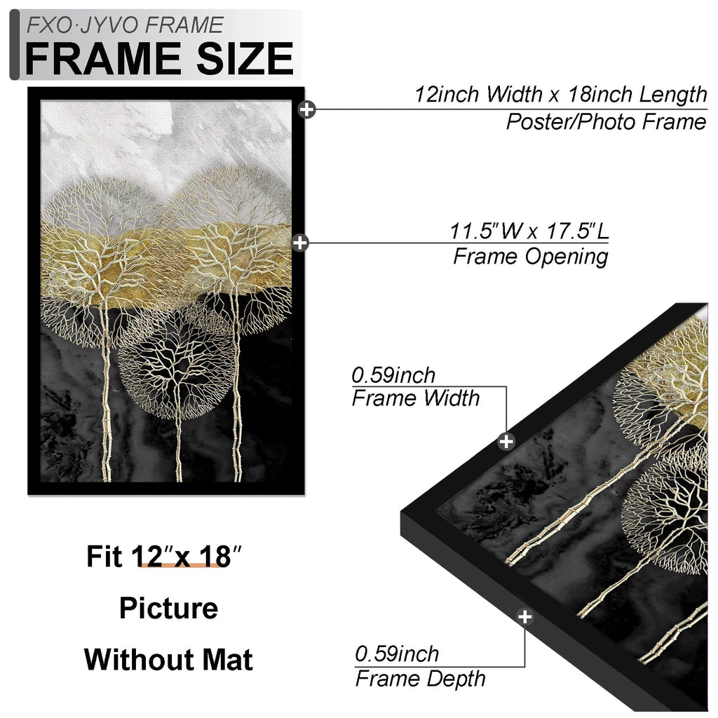 12x18 Picture Frame Set of 6 for Photo Poster Horizontally/Vertically