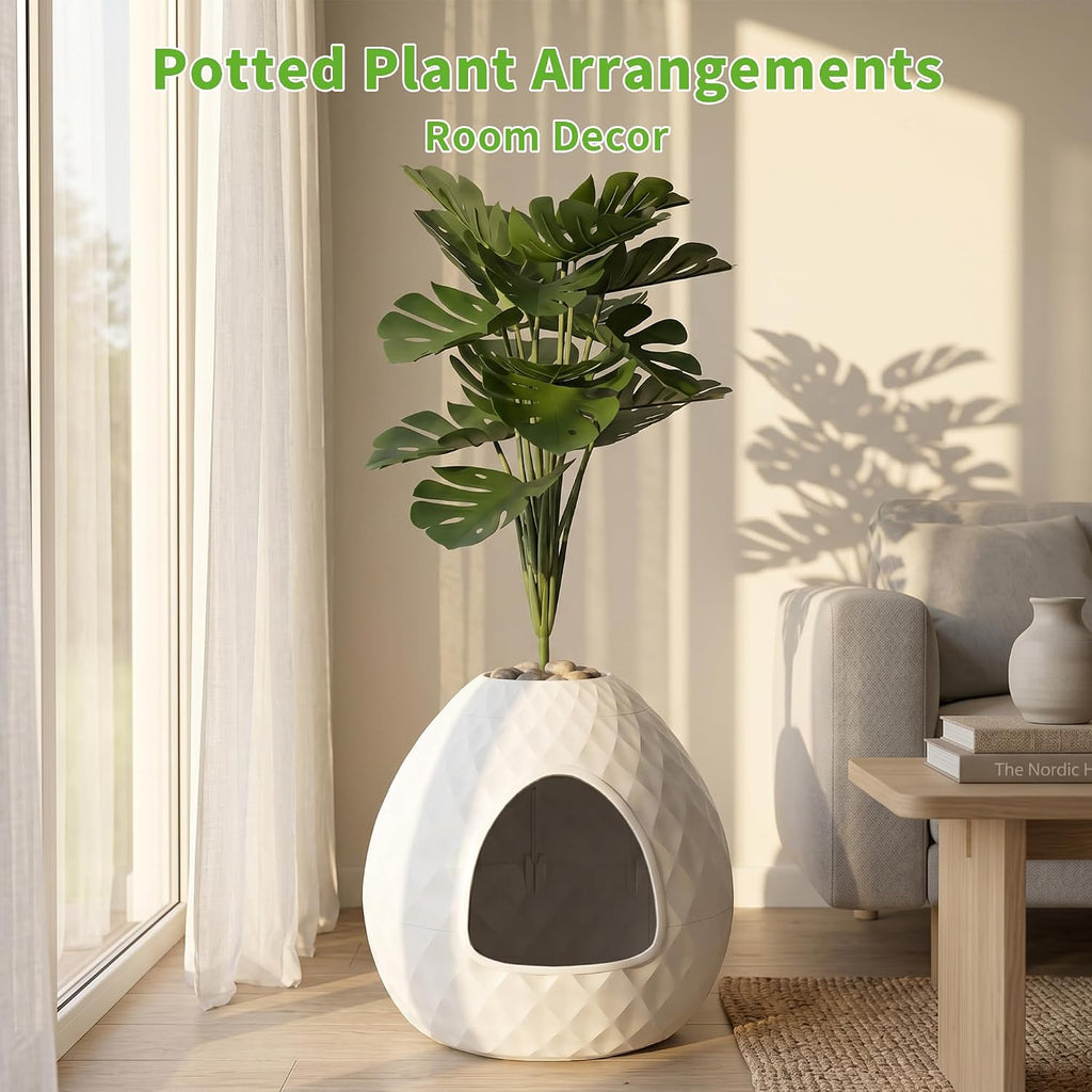 Plant Litter Box for Small Cats, Hidden Cat Litter Box Enclosure