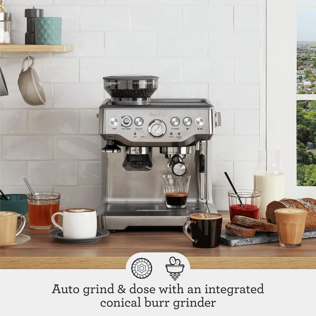 BES870XL Barista Express Espresso Machine, Brushed Stainless Steel | Craft café-quality espresso shots, lattes and