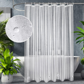72 x 78 inch Long Shower Curtain Liner, EVA Heavy Duty Waterproof Shower Curtain Liner with 5 Magnets