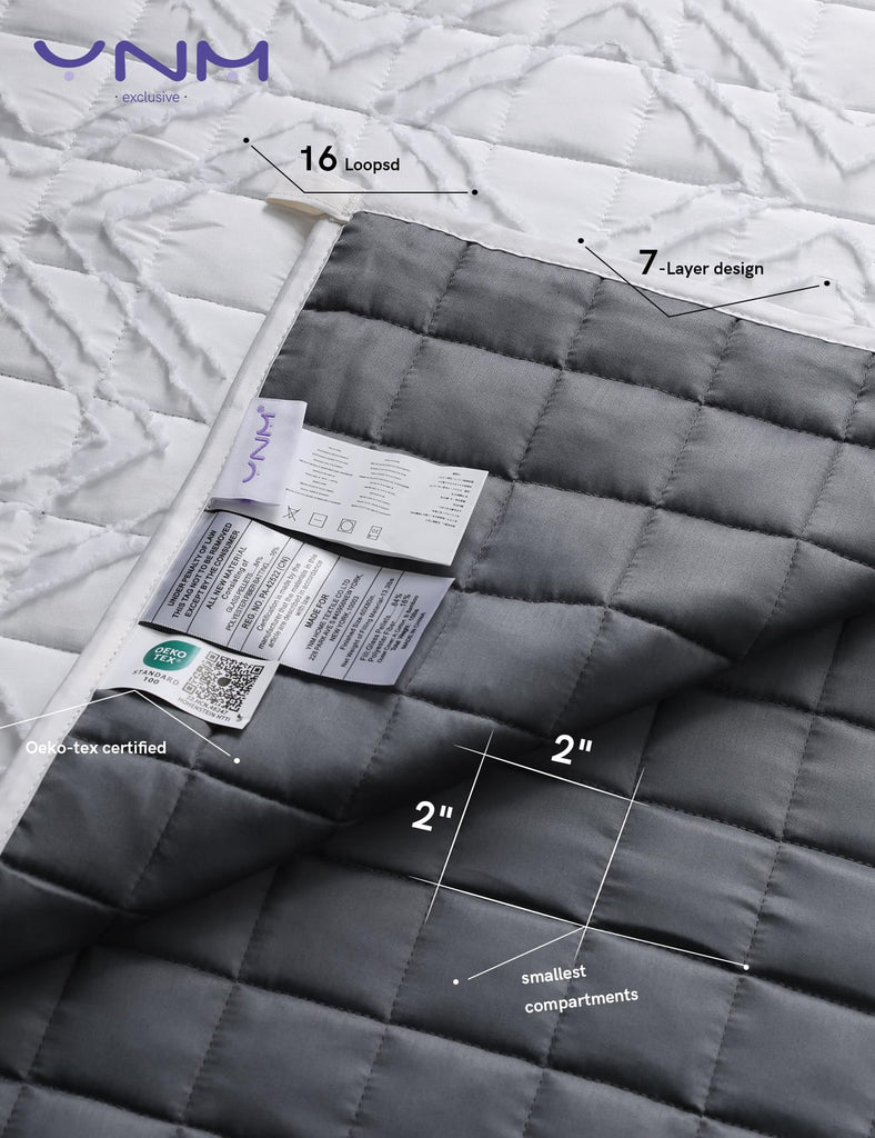 Exclusive Cooling Weighted Blanket Rayon Derived from Bamboo, Bed Blanket for One Person of 140lbs, Ideal for