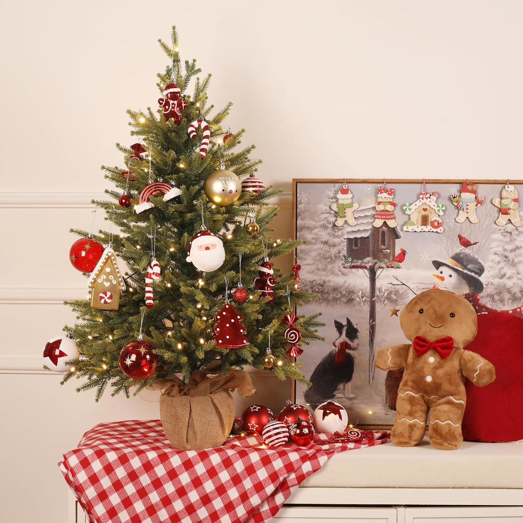 80pcs Christmas Balls Ornaments Set, Red, White and Gold