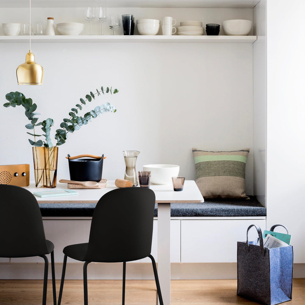 Modern Stackable Armless Dining Chair | Plastic Shell Seat with Metal Legs | Indoor or Outdoor Use | Home Kitchen