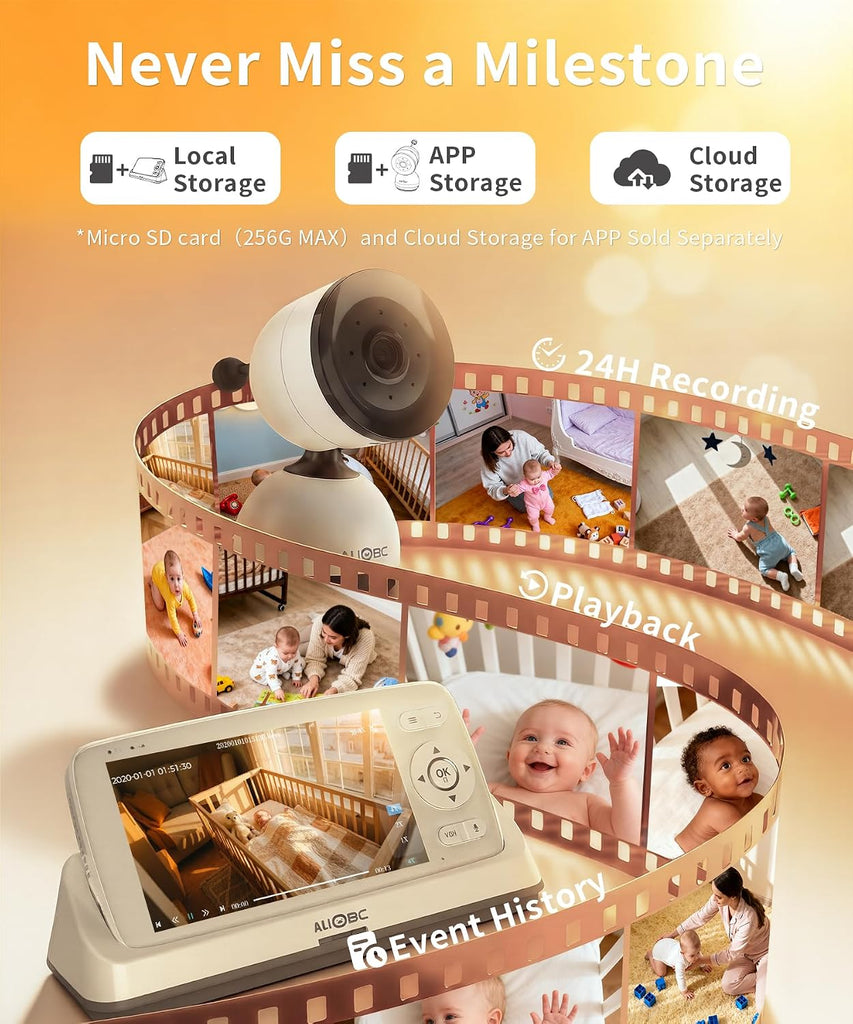 Baby Monitor with Camera and Audio AI Smart Video Baby Camera